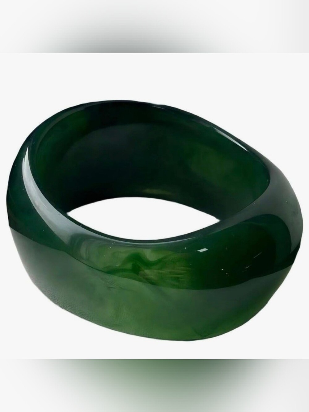Green Resin Dome Bangle Bracelet